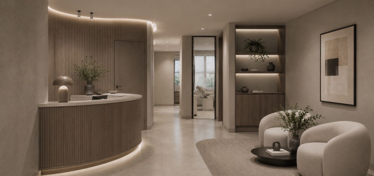 A corridor inside a dental practice